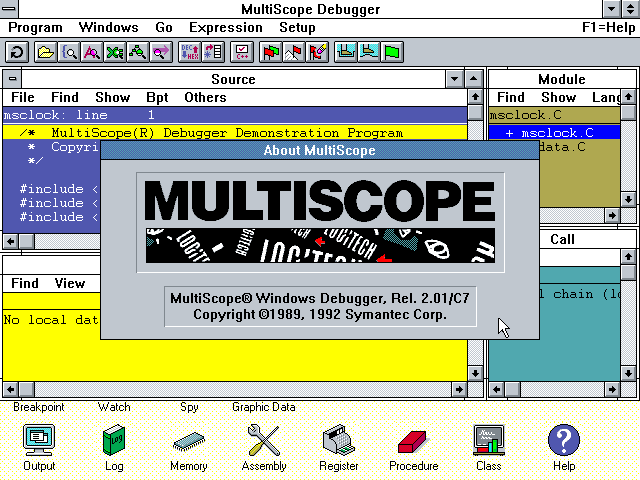 Multiscope 2.01-C7 for Windows - About